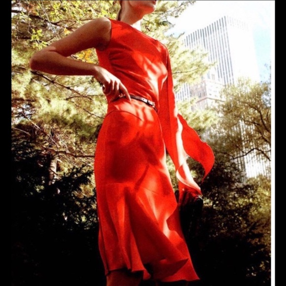 The Limited Sophie Theallet red dress with sash 10 - Picture 13 of 13